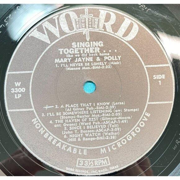 Mary Jayne and Polly Singing Together Vinyl LP Christian Gospel in Shrink VG+ - Picture 2 of 6